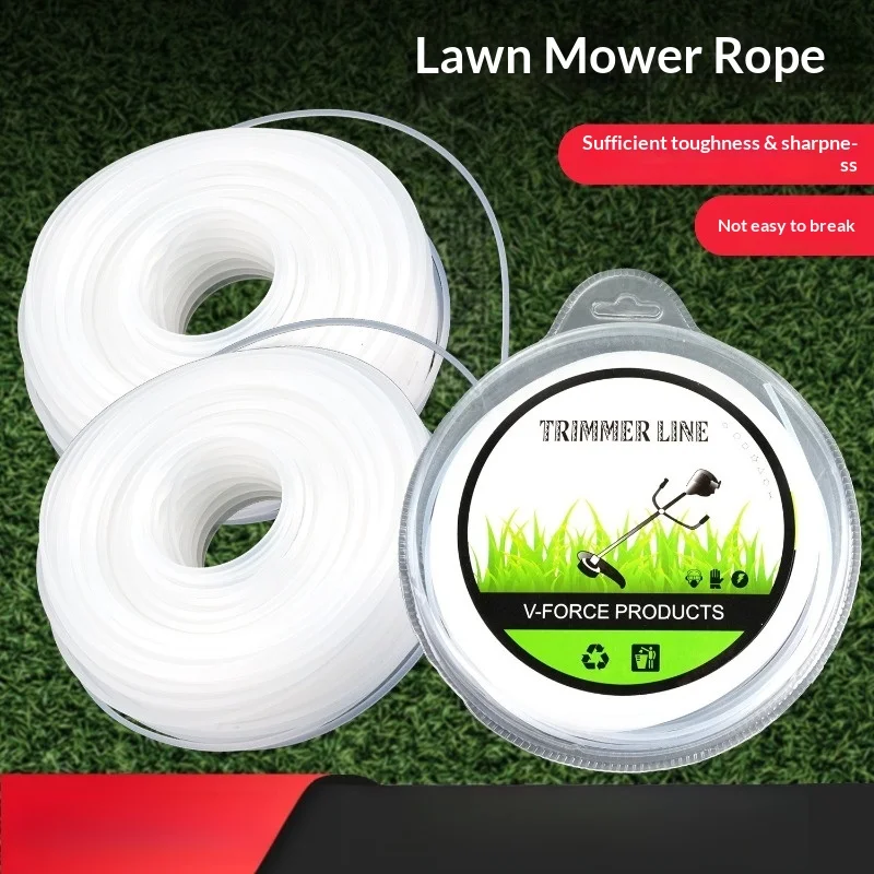 Universal Grass Trimmer Line Twist Serrated Nylon Weed Eater Cord Wear Resistant Brush Cutter String Lawn Mower Replacement Line