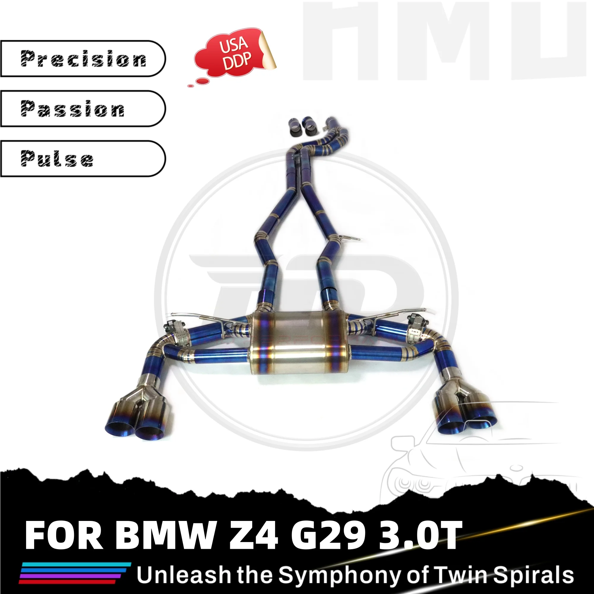 

HMD Customization TC4 Catback for BMW Z4 G29 3.0T Exhaust Electronic Valves Car Accessories