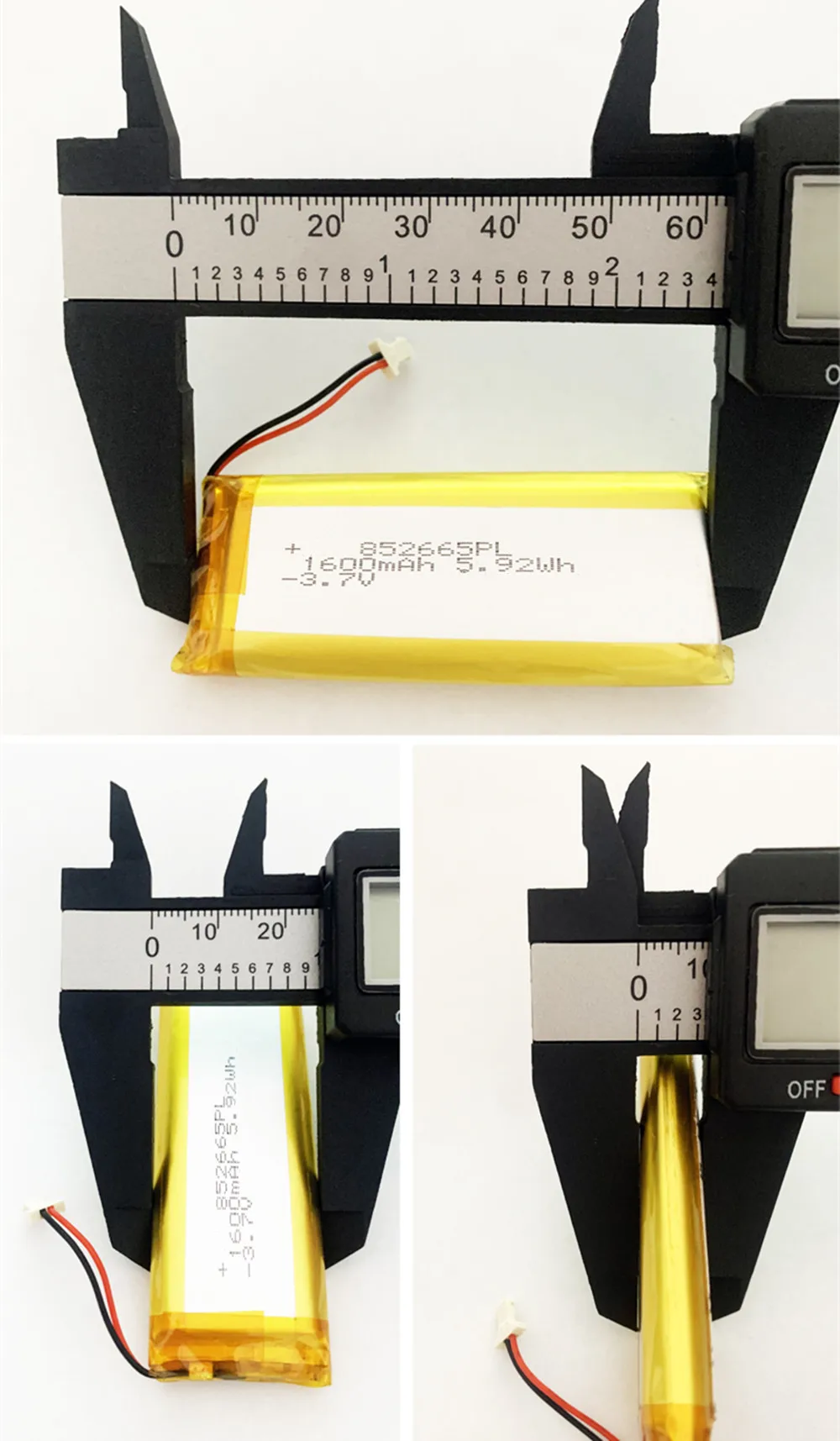 Original Replacement 1600mAh Battery For Maxto M3 M3S GT3 Motorcycle Recorder Li Polymer Rechargeable Pack view 4