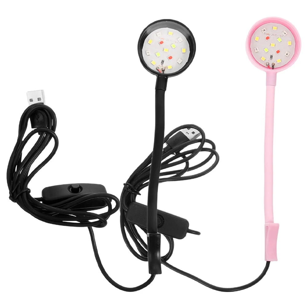 

2Pcs Fish Tank Lamp Clamp-Type Aquarium LED Light USB Rechargeable Compact Household Aquarium Lamp Convenient Fish Tank Lighting