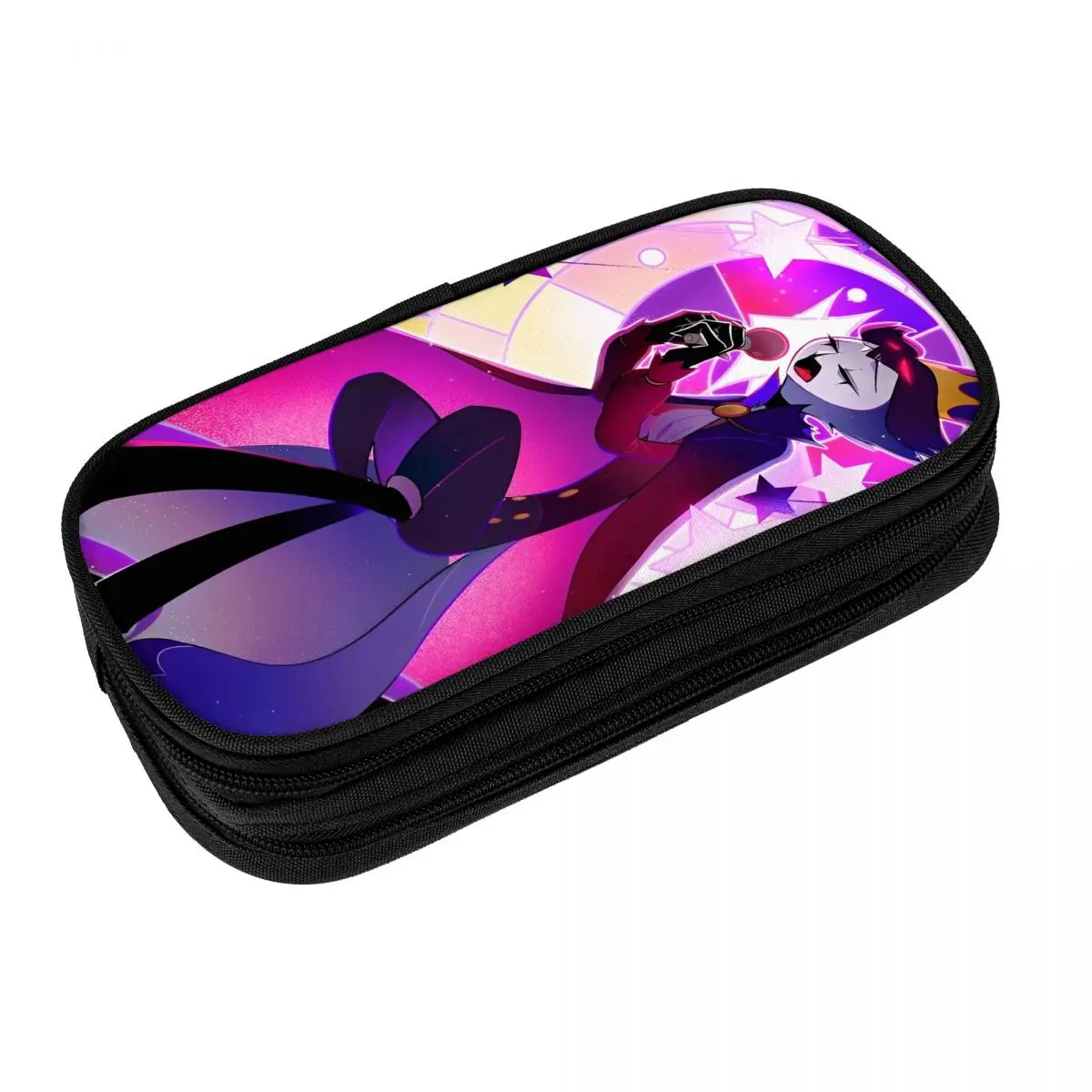 Anime Helluva Boss Pencil Case Pencilcases Pen Box for Student Big Capacity Bags Students School Zipper Stationery