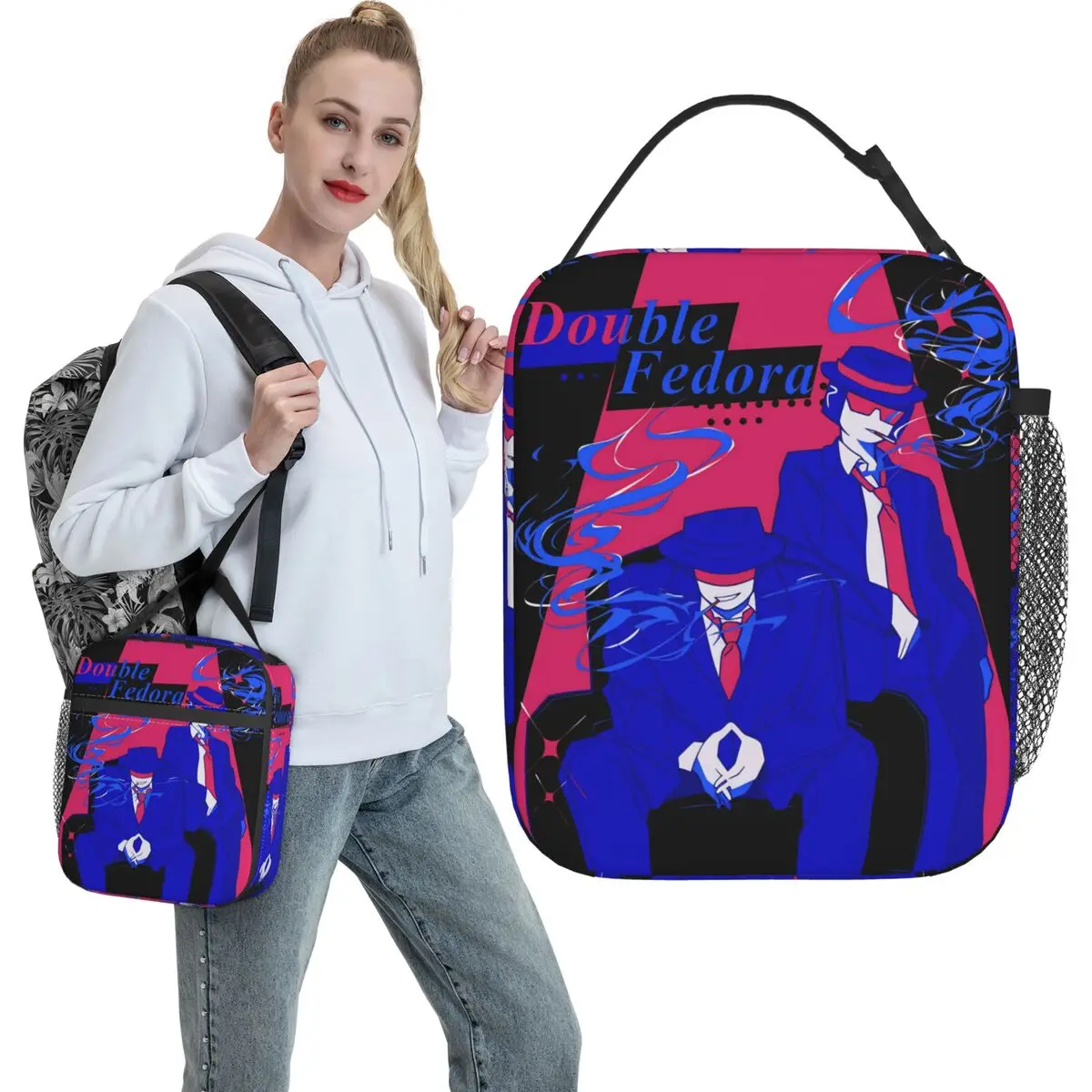 Mafioso X Chance Forsaken Lunch Bag Kawaii Lunch Box For Women School Portable Cooler Bag Oxford Print Thermal Lunch Bags