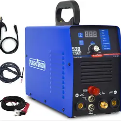 Pilot Arc Plasma Cutter TIG Welder Pulse and Stick Welder Machine-520TSCP 50A Non Touch Plasma Cutting 200A Pulse Tig Welder