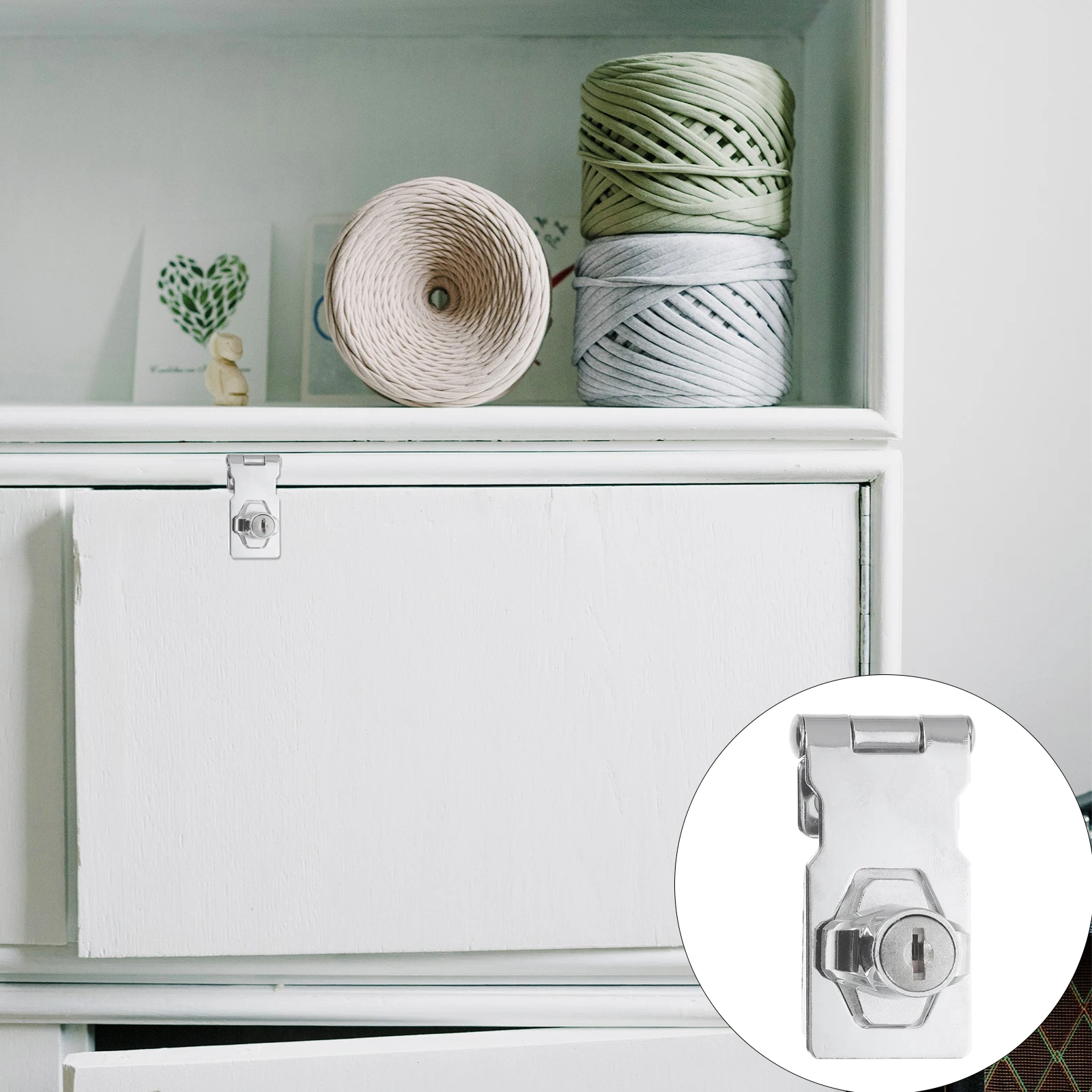

Zinc Alloy Cabinet Buckle Silver Showcase Furniture Latch Flexible Easy Install Cabinet Professional