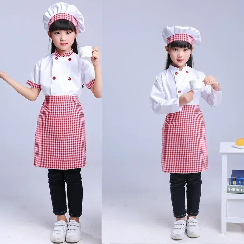 Cooking Uniform for Cosplay Party Girl Boy Kitchen Work Costume School Uniform Children\'s Chef Costumes Games Chef Uniform