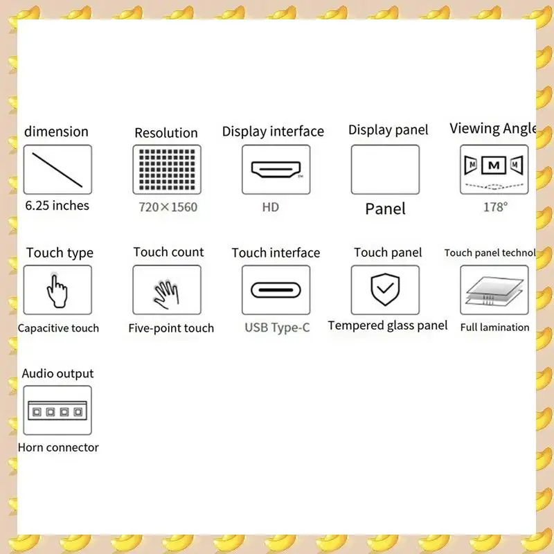 

For Raspberry Pi 6.25-Inch Touch Screen 720X1560 Full Lamination -Compatible Interface Touch Screen Kit