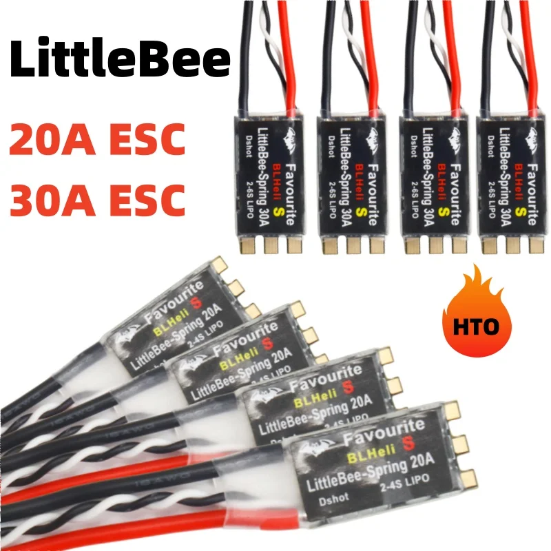 

For FVT LITTLEBEE Little bee BLHeli-s SPRING 20A / 30A Brushless ESC 2-6S Supports Mulitshot DSHOT Oneshot42 OneShot125