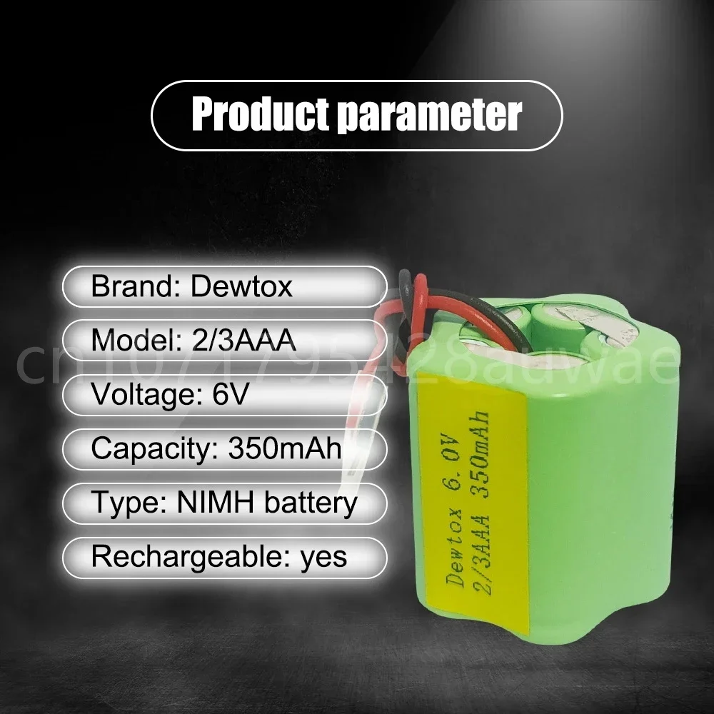 6V 2/3AAA 2/3 AAA 350mAh Ni-MH Rechargeable Battery With Cable 5* Battery for For Remote Control Toys Electric Car