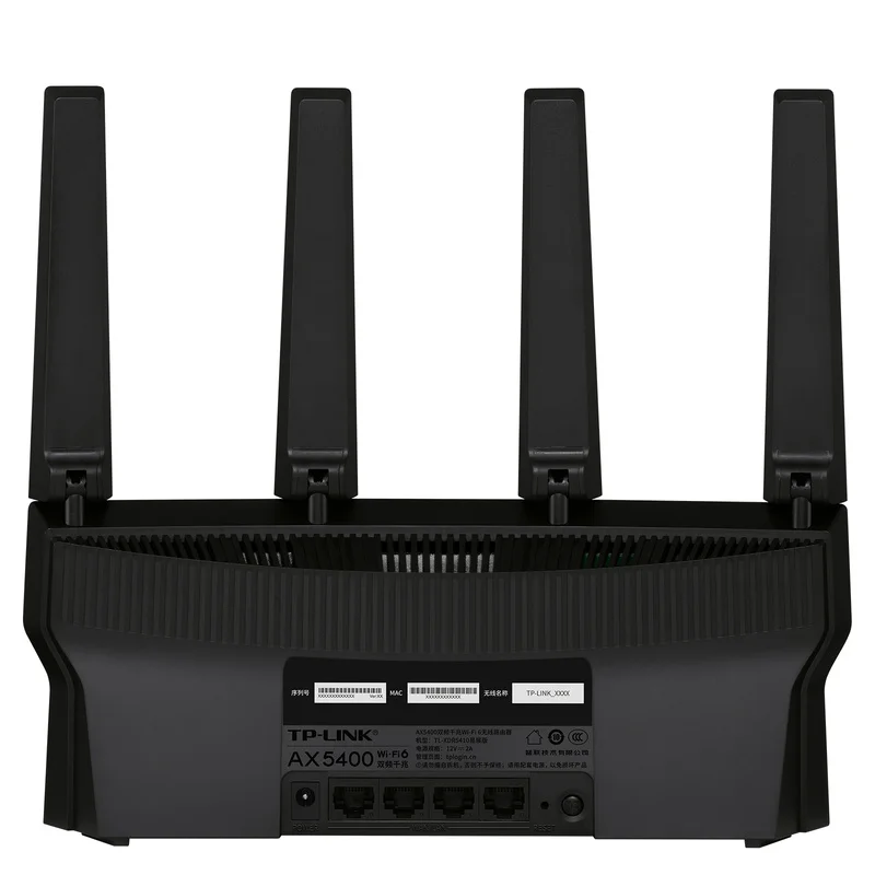 Фурнитура Chin, 4 антенны Беспроводной маршрутизатор Wi-Fi6 802.11AX Двухдиапазонный 2,4 ГГц 574M + 5 ГГц 4804M, 4 гигабитных портов, AX5400 Wi-Fi 6