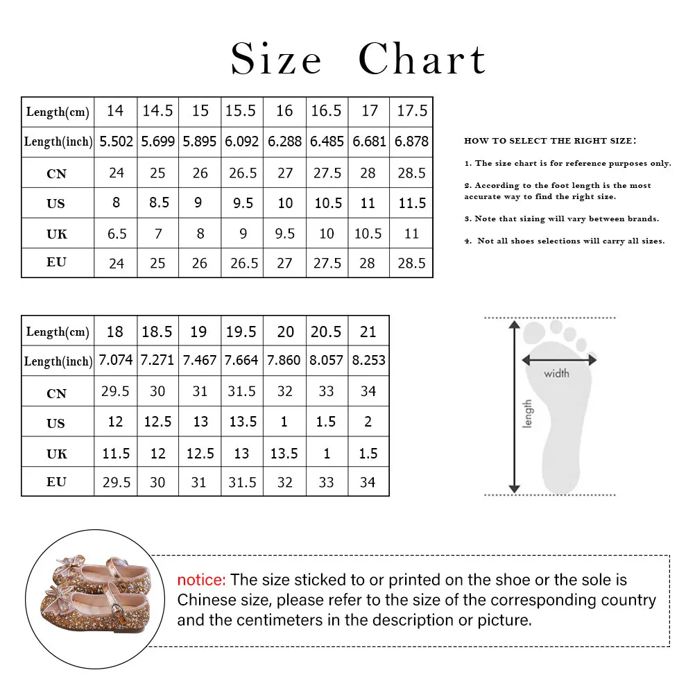 

Rhinestone Princess Shoes for Girls 29 Golden Kids Toddler Wedding Party Dress Flat Rubber Autumn Spring