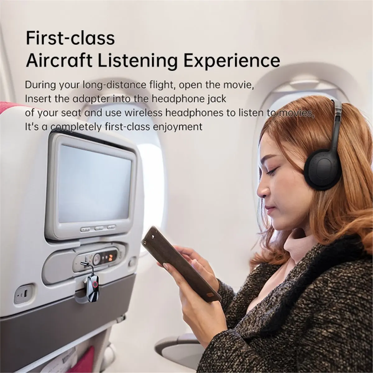 Receptor transmisor Bluetooth 5,4, adaptador de audio auxiliar inalámbrico de 3,5 mm, emparejamiento dual para TV, PC, automóvil, estéreo, avión