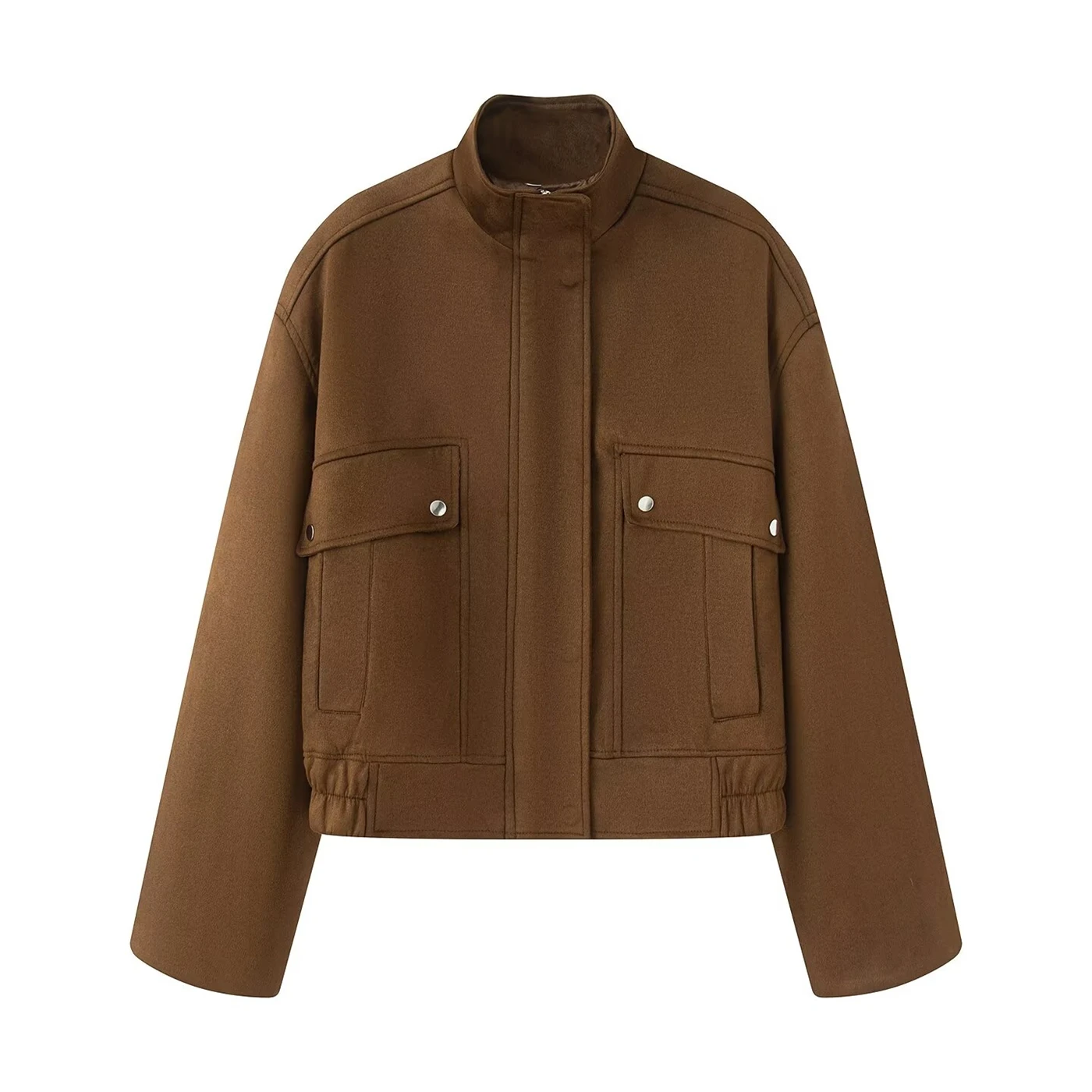 

Женская куртка, осень 2024, Новое поступление, женская модная бархатная элитная повседневная куртка из кожи оленя в американском стиле ретро