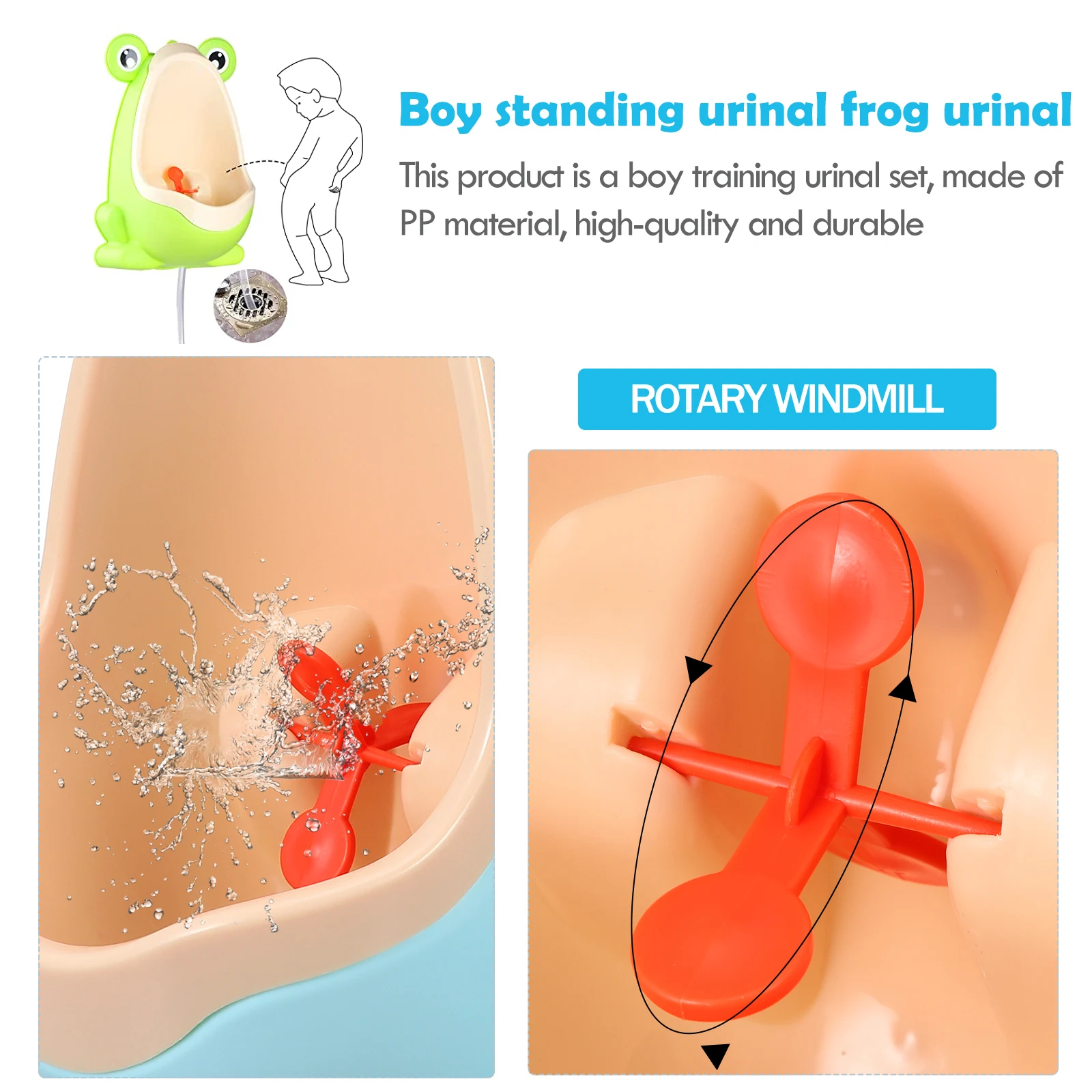 

Children Urinal Standing Potty Cartoon Animal Design Adjustable Height Removable Bowl Easy Mount Baby Boy Toilet Pee