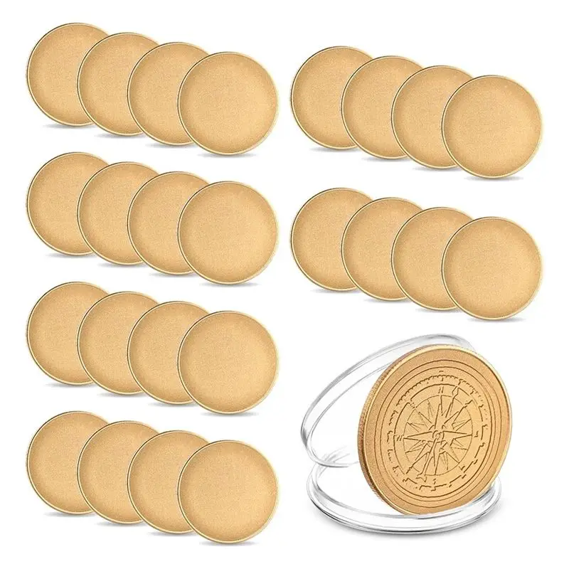 

ELEG-25Pcs 40Mm Blank C Hallenge C Oins Engraving DIY Craft Coins For DIY Crafts Birthday Travel Commemorative Collection