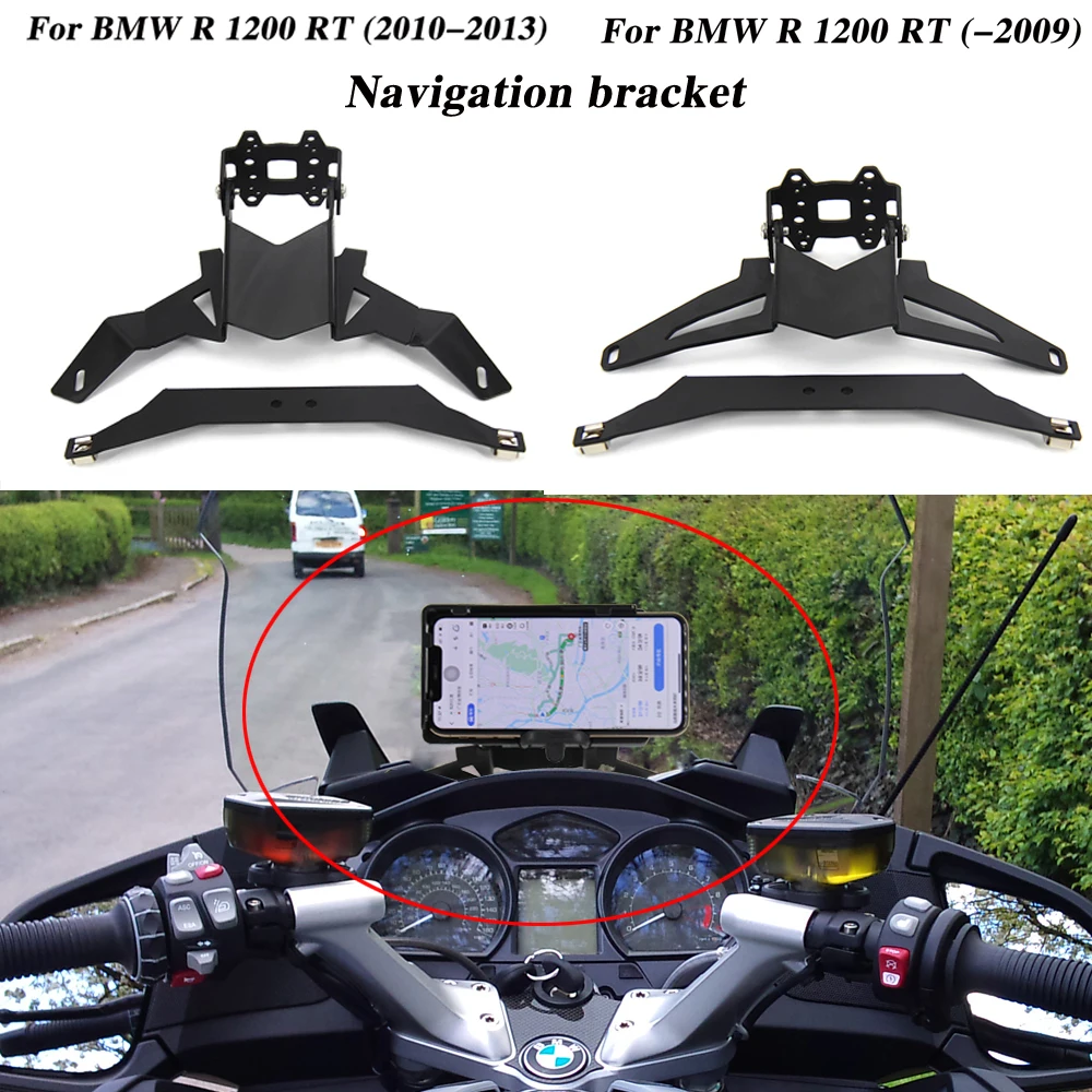 

For BMW R1200RT R 1200RT R1200 RT Motorcycle SMART PHONE Navigation GPS Plate Bracket Adapt Holder Kit -2009/2010-2013/2014-2019