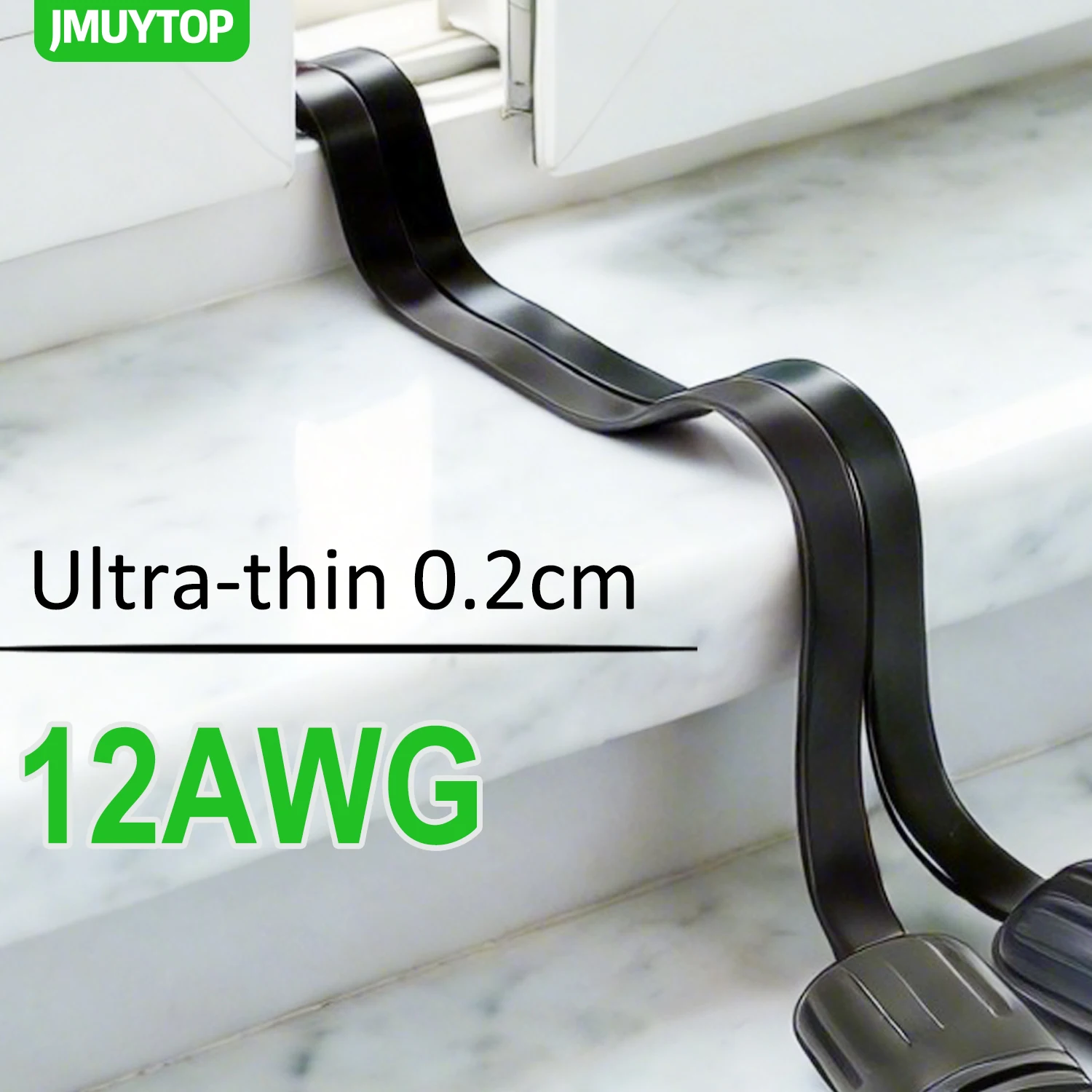 

Кабель JMUYTOP 12AWG MC-4 плоский, 50 см, для солнечных панелей, соединительный, для солнечных электростанций, для балконов, плоский провод