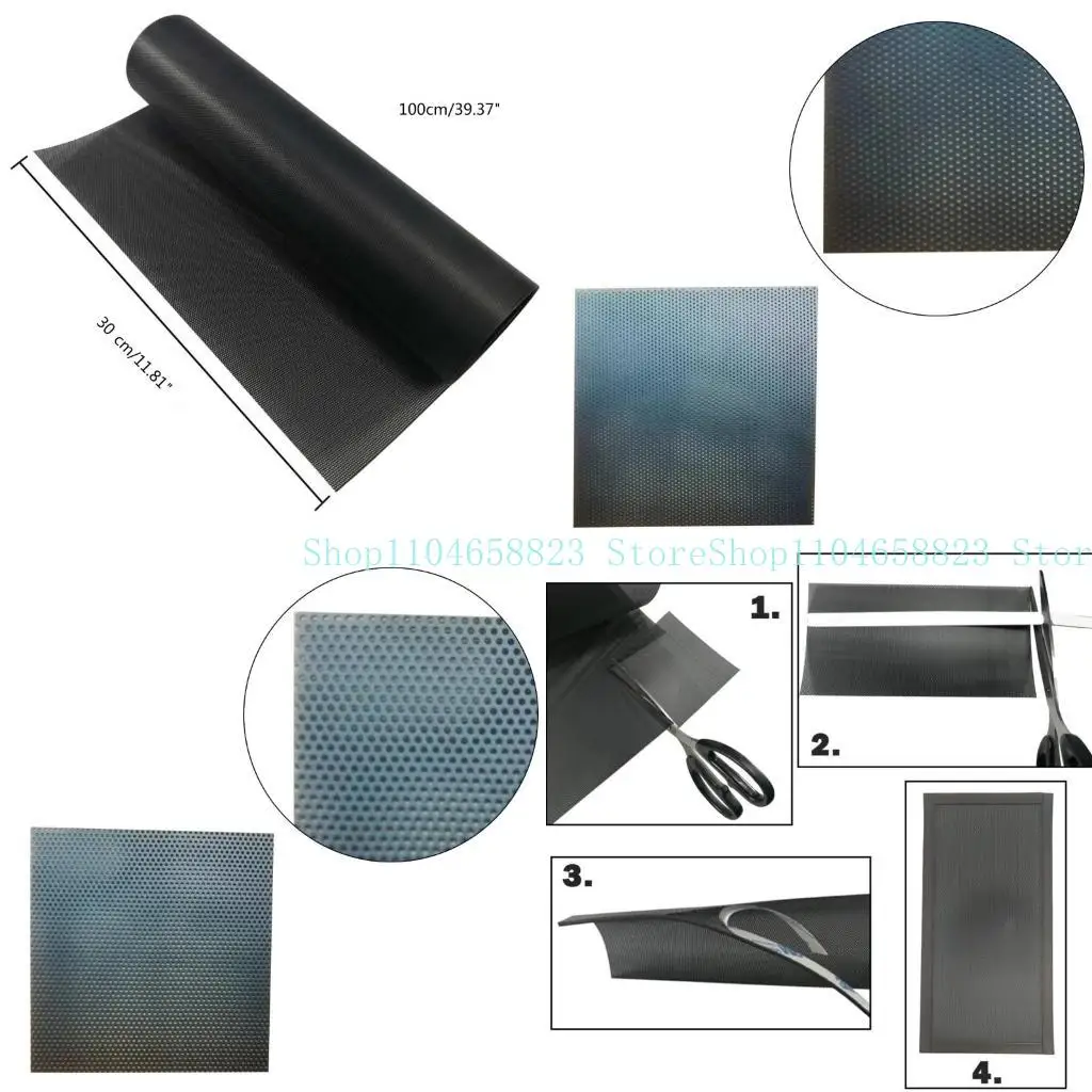

652f 30cm DIY PVC PC CASE CASE CHOLER COOLER ЧЕРНЫЙ ПУЛИ фильтров сети чистый корпус Dust Filter