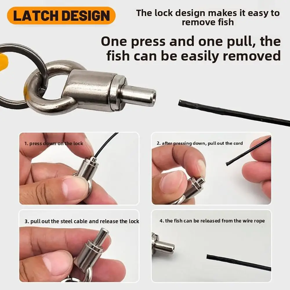 

1 шт. прочный резиновый трос для фиксации рыбы 2/3/4/6 м, нержавеющая сталь, мини-поплавок из ПВХ, стальная проволока для приманок