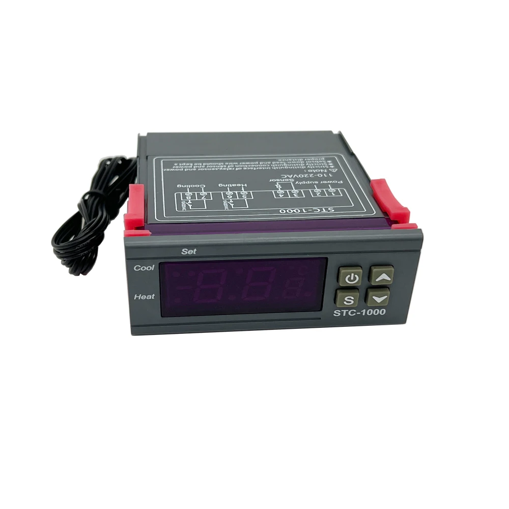 디지털 온도 조절기 온도 조절기, 릴레이 LED 인큐베이터, 가열 냉각 STC-1000, STC 1000, 10A, 12V, 24V, 220V