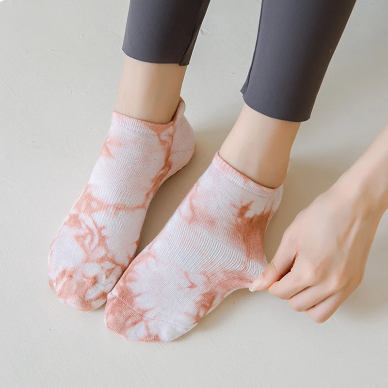 Chaussettes de yoga en coton de silicone non ald pour femmes, chaussettes basses, serviette de Pilates, teint lourd