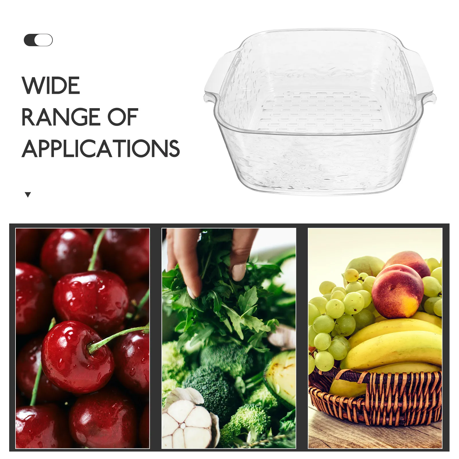 Reusable Double Layered Drain Basket for Kitchen Fruit Strainer Bowl with Side Handle Large Capacity Water Filtration System