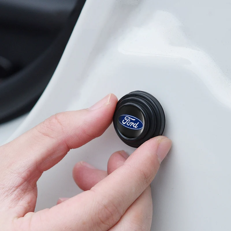 Adesivos de silicone para porta de carro, absorvedor à prova de som, acessórios para ford st focus fiesta mondeo kuga mustang escort