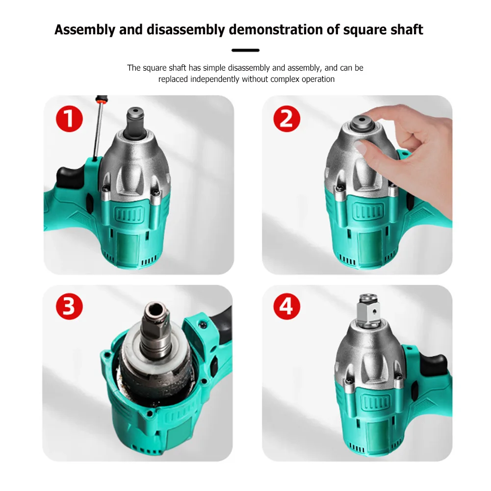 T-vormige elektrische borstelloze slagmoersleuteladapterboor Chroomvanadiumstaal