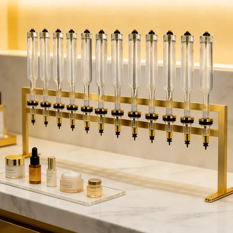 Deluxe Gold Perfume Bar Dispenser Perfume Dispenser Multi Bottle Perfume Supply Station