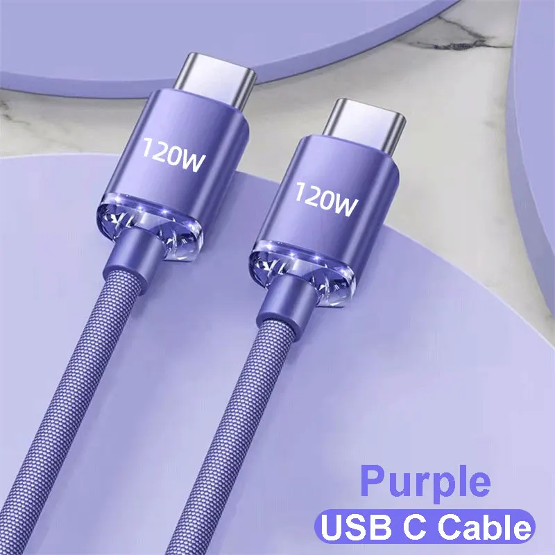 NNBILI NIEUWE 120 W USBA Naar Type C Naar USBC Kabel Voor iPhone 15 16 17 serie PD Snel Opladen USB C Data Cord Voor Xiaomi OPPO Samsung