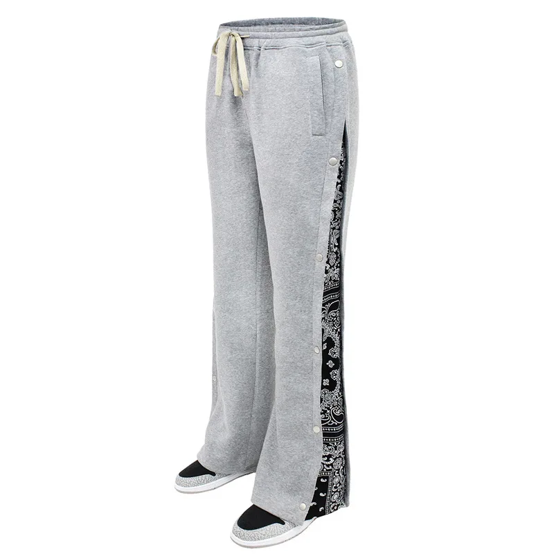 Lente En Zomer High Street Multi-Line Hiphop Geknoopte Sport Casual Broek Voor Heren Losse Westkust Cashew Bloemenbroek