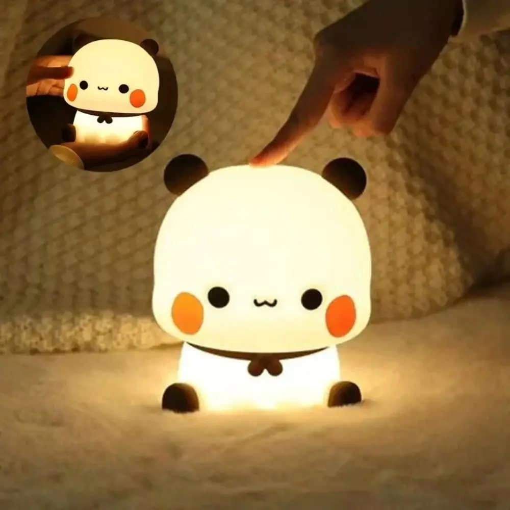 

Desktop Ornament USB Rechargeable Bubu Dudu Led Night Cartoon Soft Bedside Night Light Silicone Dimming Sleep Night Lamp Bedroom