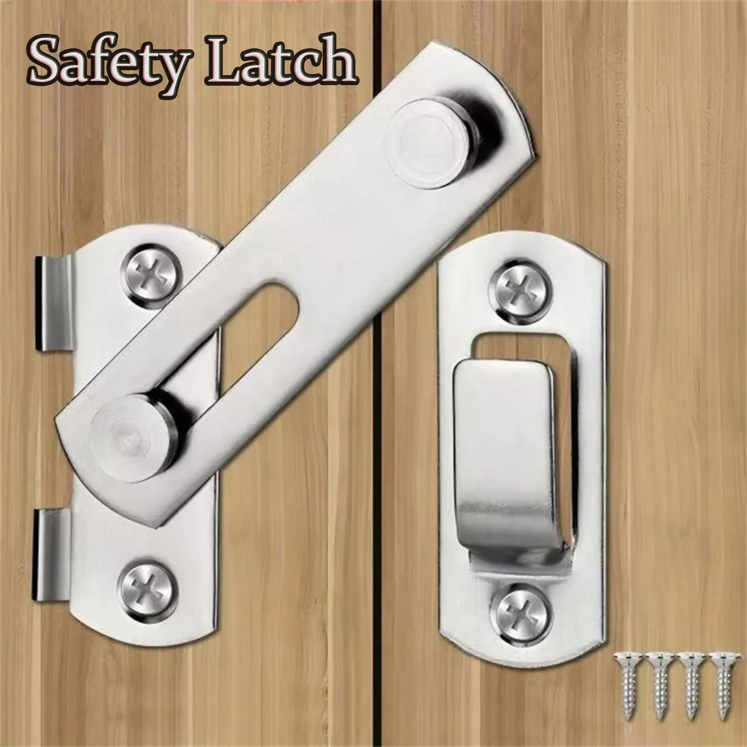 Pestillo para puerta corredera tipo granero, Pestillo para puerta corredera de ángulo recto, Cerrojo para puerta, Pestillo para puerta de refrigerador de vinos, Pestillo para puerta de armario, Pestillo para ventana, Pestillo de seguridad para bebés