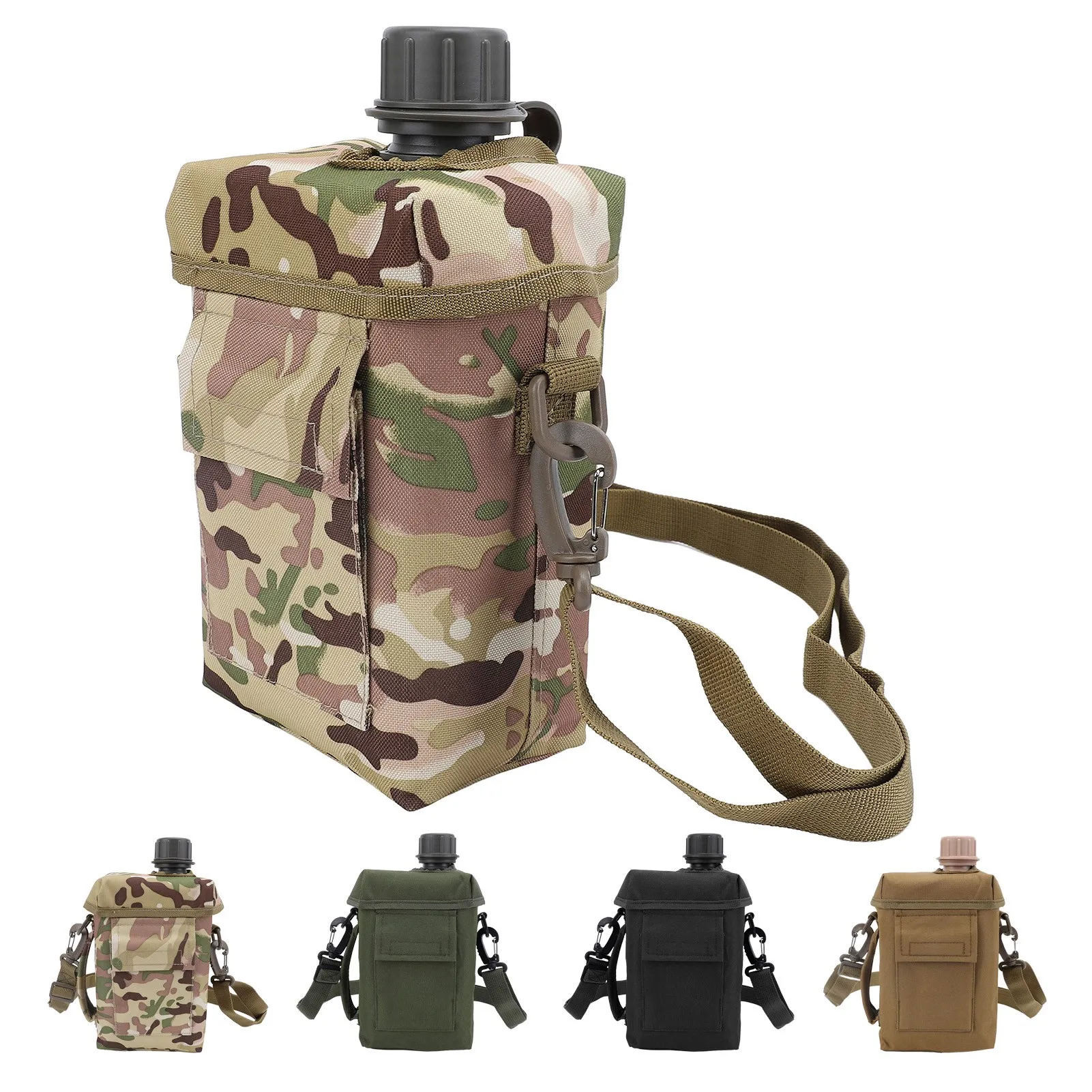 

2L Water Bottle with Waist Carrying Bag Large Capacity Leakproof PVC Leakproof Water Jug for Outdoor Camping Sports Travel