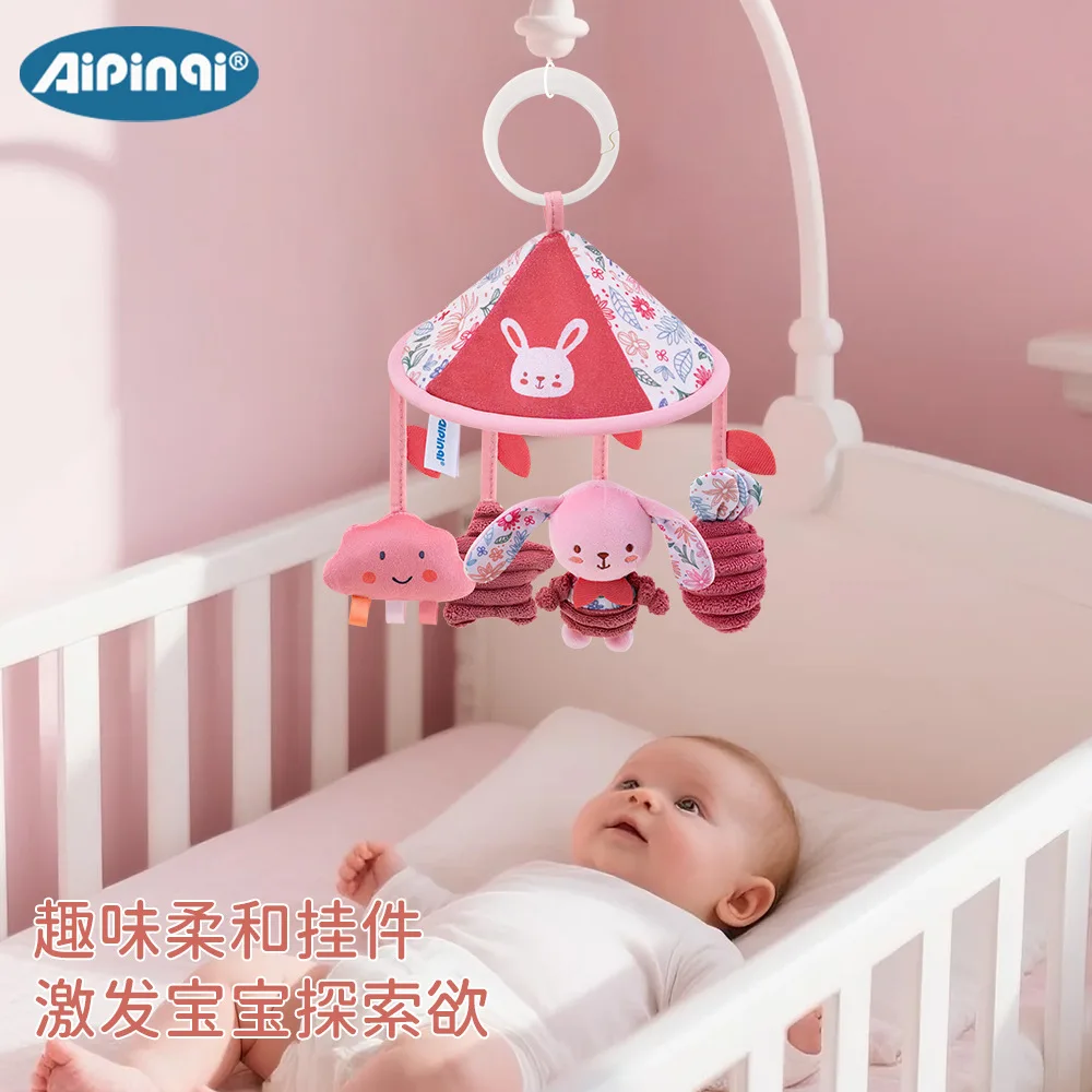 Nowa różowa zawieszka do wózka dziecięcego, zabawka-ucieśnienie i smoczek, dekoracja do zawieszenia w samochodzie, idealny towarzysz na spacery z dzieckiem na świeżym powietrzu.