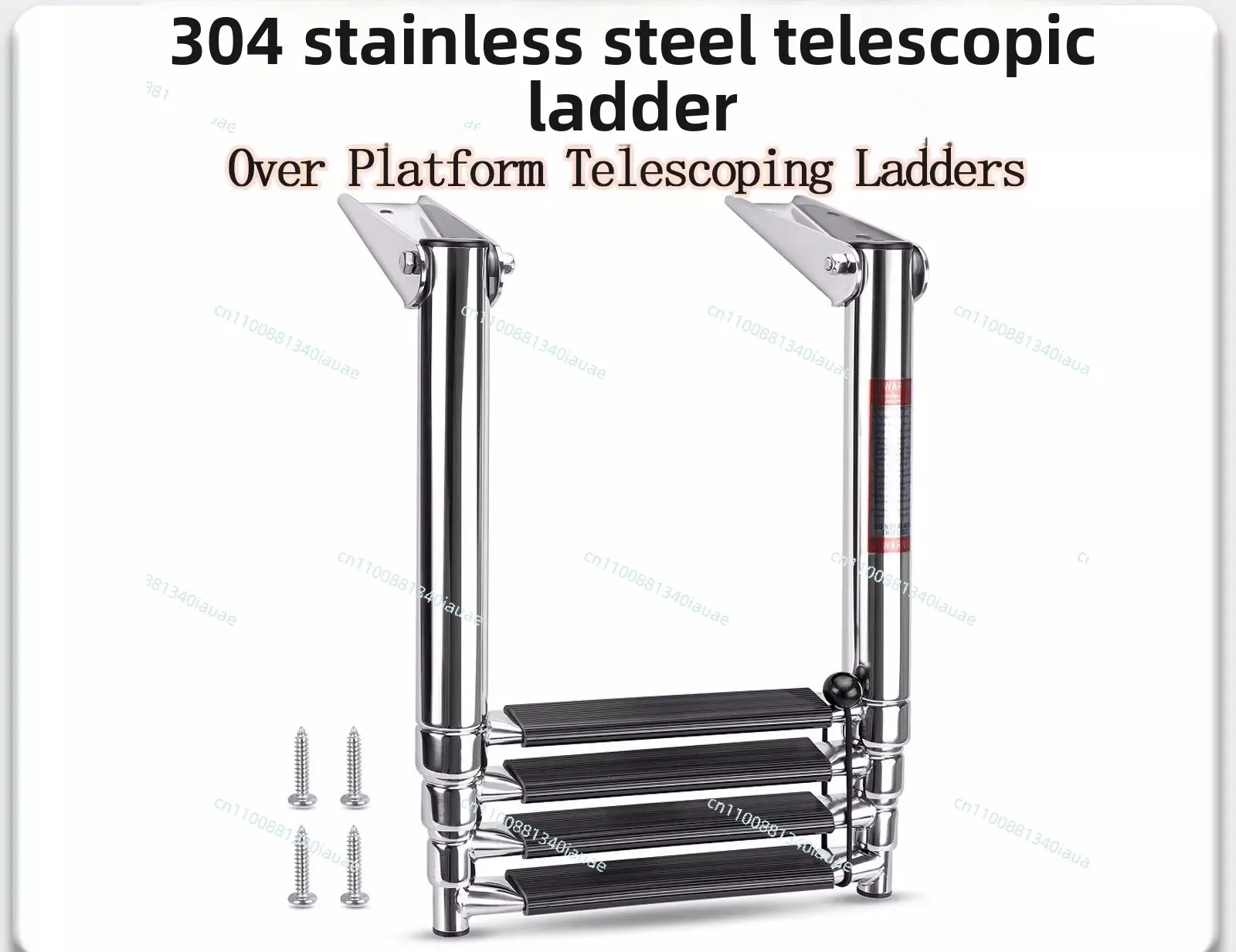 304 Stainless Steel Speedboat Yacht Boat Launching Deck Foldable Telescopic Ladder Boarding Ladder Pedal Boat