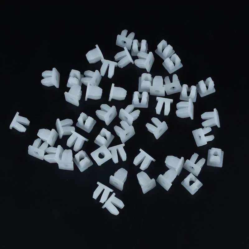 50Pcs 5mm Hole Auto Fastener White Car Plastic Push Rivet Fender Clips Universal Fender Bumper Door Side Skirt Retainer