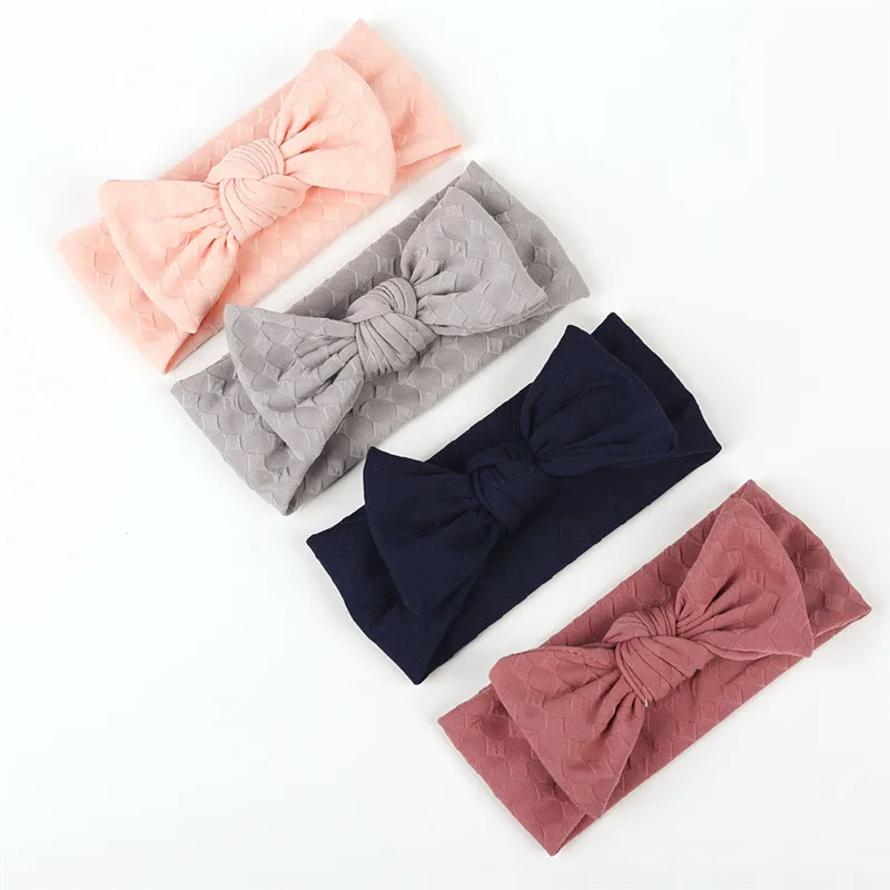 

New Colors Knit Baby Headbands Rib Bow Elastic Soft Newborn Headbands for Baby Girl Children Turban Infant Kids Hair Accessories