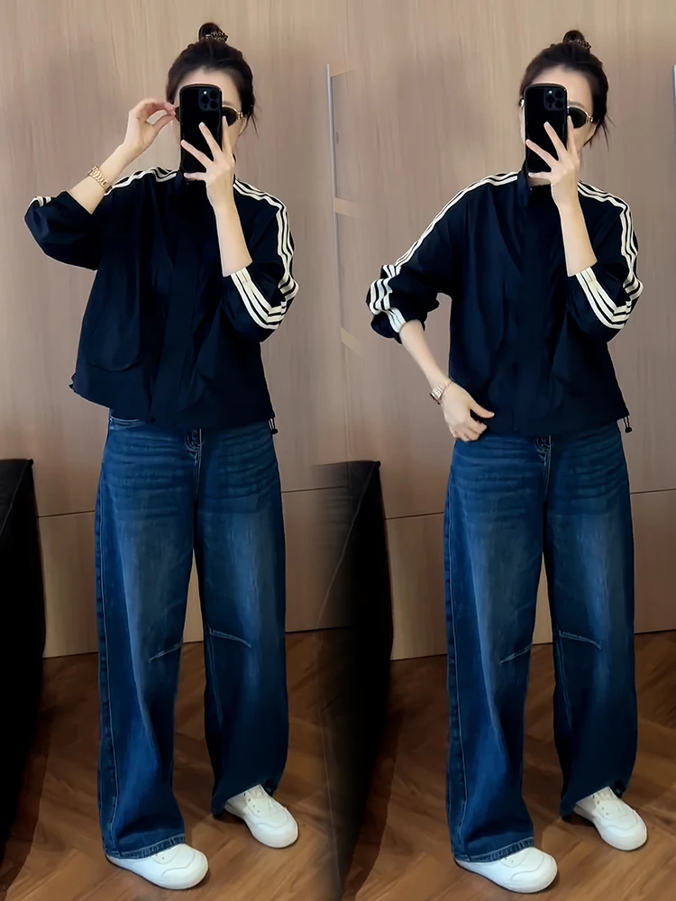 Giacca Coreana Versatile Casual Snellente da Donna, Nuovo Modello Autunnale, Vestibilità Comoda, Sottile ed Elegante per Mezza Età