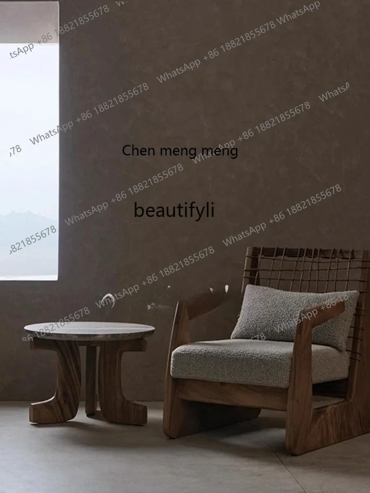 

ss1001 Твердая древесина, веревочное плетение, одиночный диван-стул, средний и древний стиль, домашний балкон, кресло для отдыха, проживание в семье, стул из ротанга