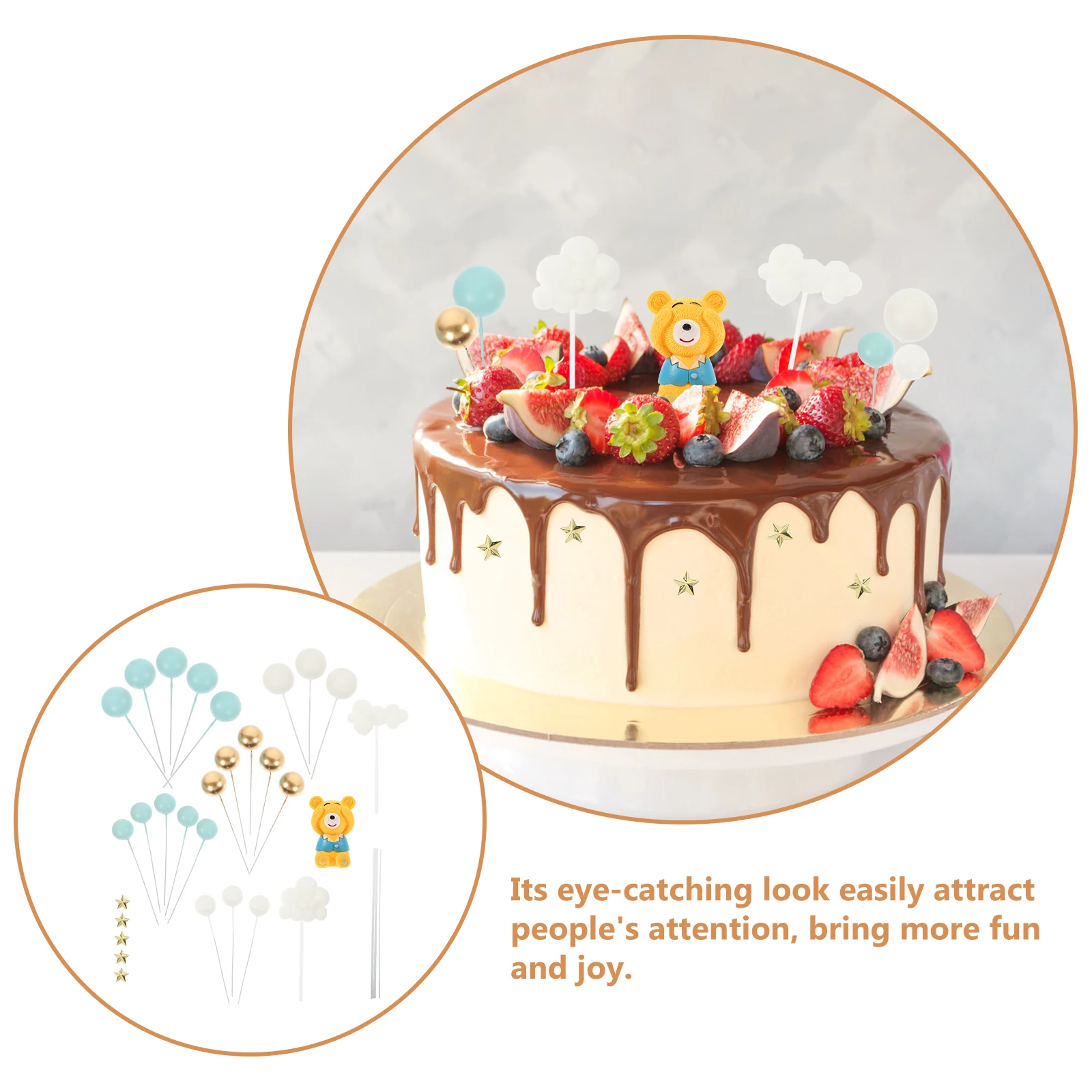 

Premium Cloth Cupcake Toppers Cute Cake Decorations Birthday Baby Shower Party Dessert Cartoon Cake Decor