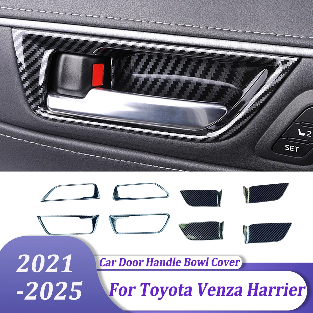 مقبض باب السيارة وعاء غطاء الكأس إطار الديكور اكسسوارات التصميم الداخلي لتويوتا فينزا هارير 2020-2023 2024 2025 #1