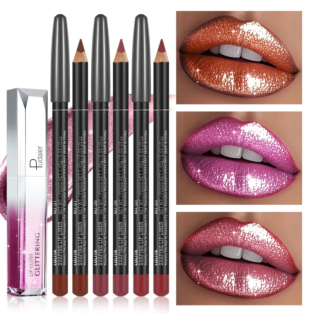 Seidig-Matter Lipliner & Metallisch-Glänzendes Duo |   Ganztägiger Halt, geschmeidige Definition & Hochglanz-Finish |   Geschenkset für den Alltag & für Mutige Entscheidungen