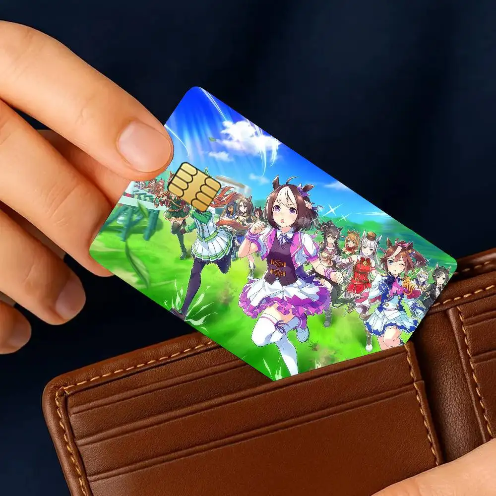 Game U-Umamusume Pretty Derby Credit Card for Bank Debit Decorative Protection 4PCS Anti-scratch Waterproof Stickers Bus Subway
