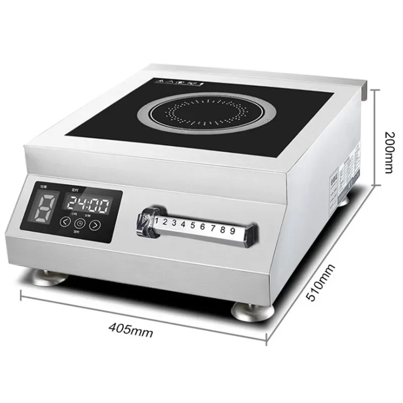 Commercial Induction Cooker Canteen Restaurant Stir-Fry Oven 5kw High-Power Braised Meat Boiling Water Soup Stove