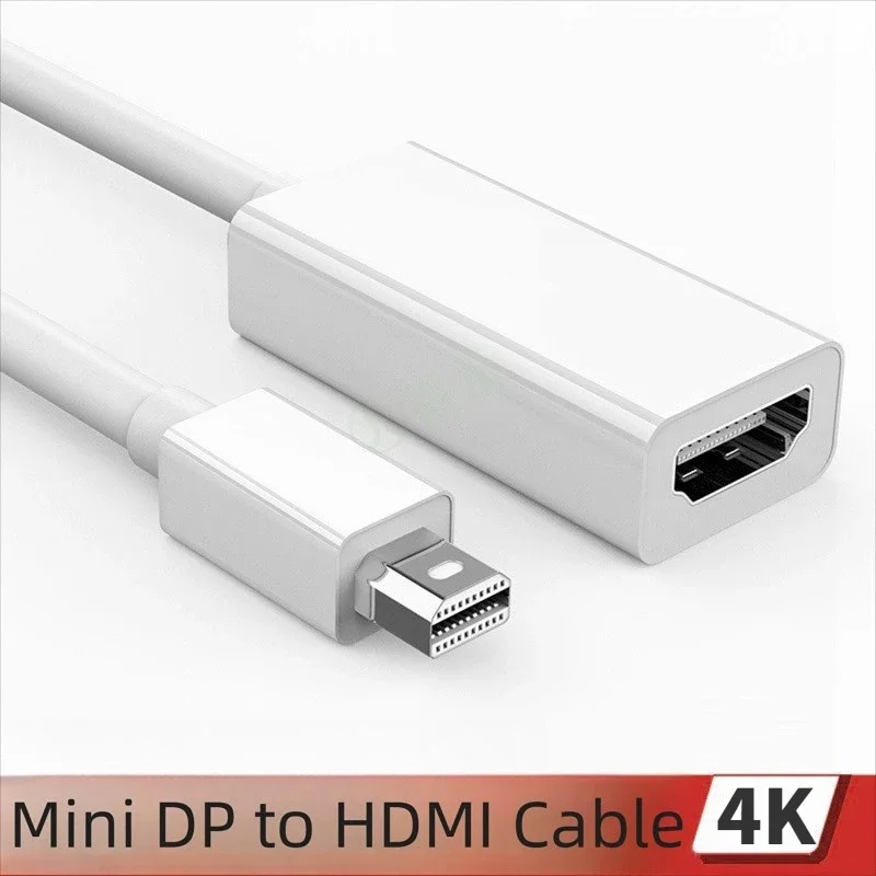4K High Definition Mini DP to HDMI Converter Cable Anti Interference Metal Housing Screen Extend Adapter For Notebook