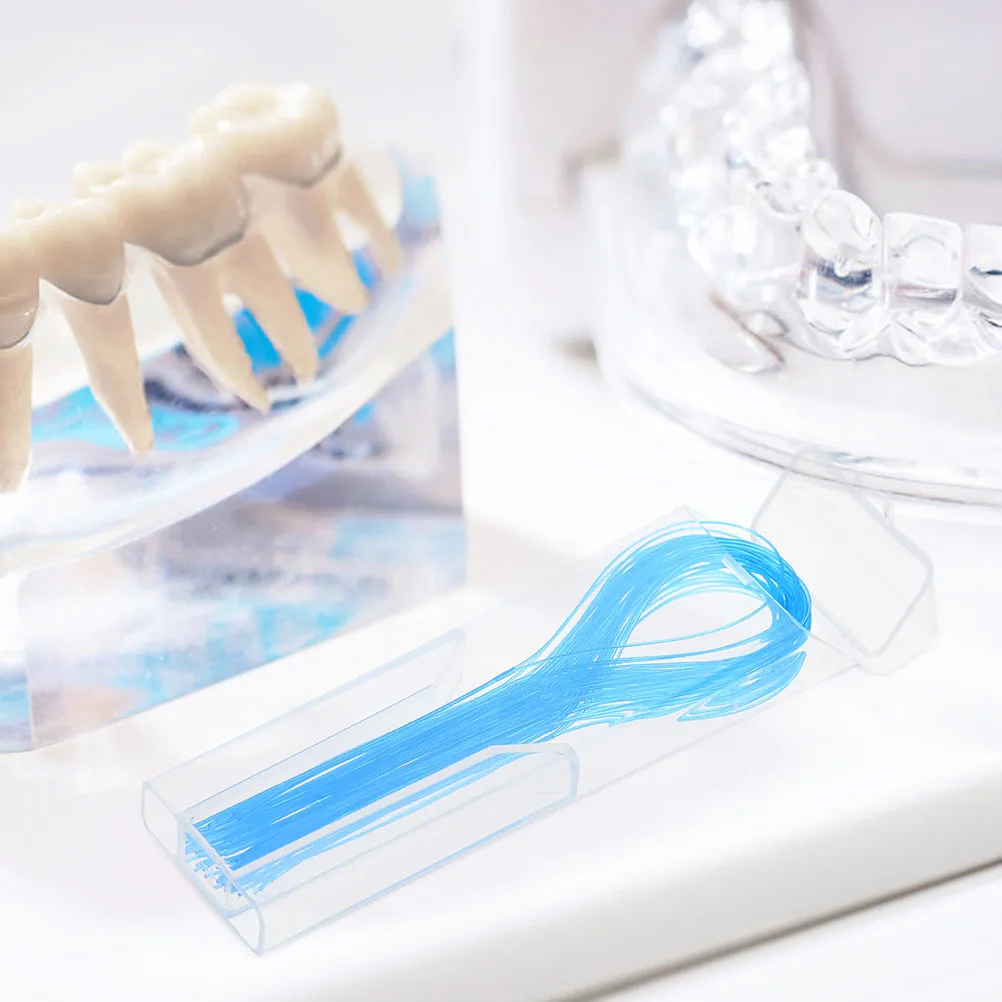 

100pcs Dental Floss Threaders High Grade Nylon Retainer Needle for Flossing Under Bridges Braces Travel Office Use