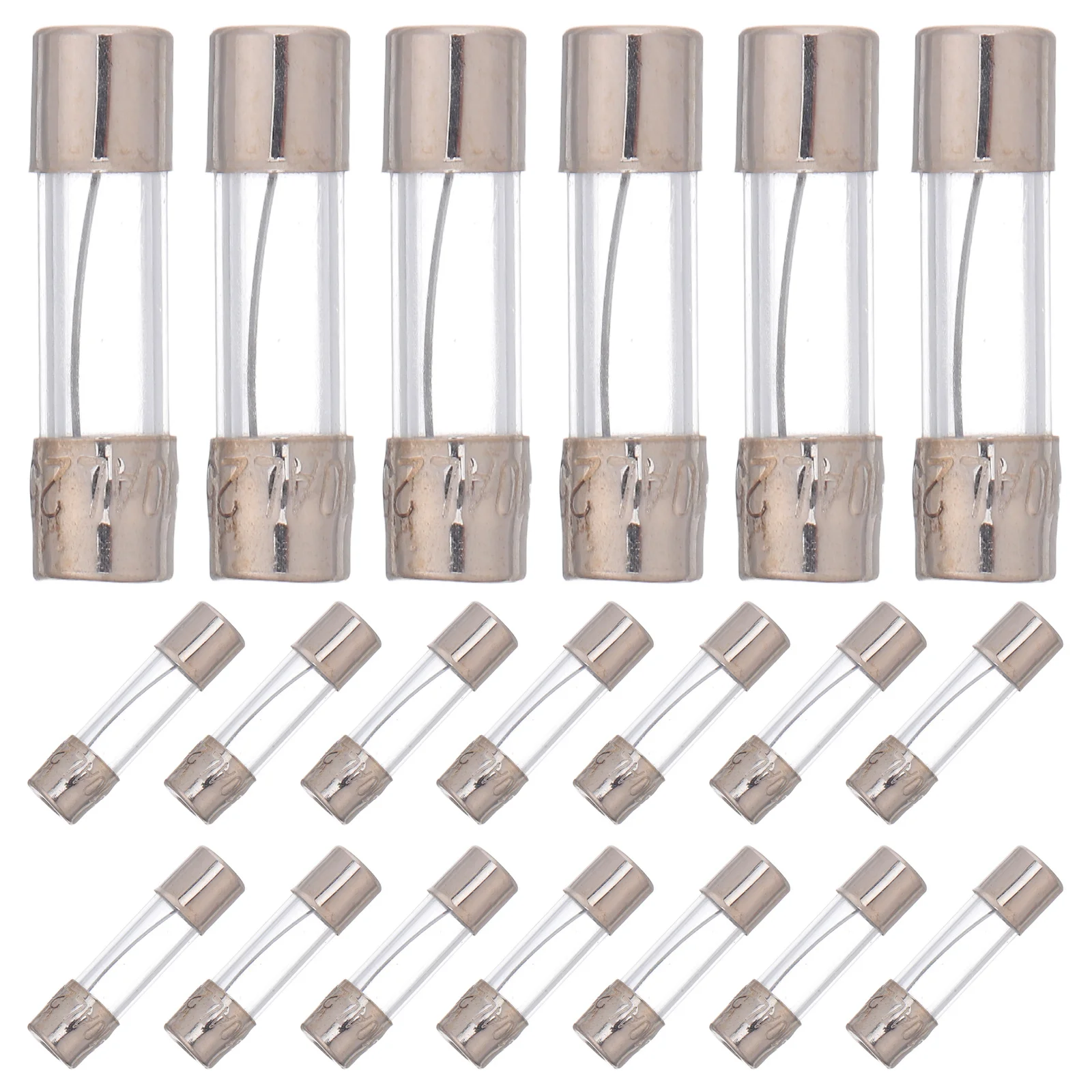 

100Pcs 5x20mm Glass Tube Fuses High Voltage Fast-Blow Replacement Fuse for Car Electronics Microwave Home Appliances Circuit