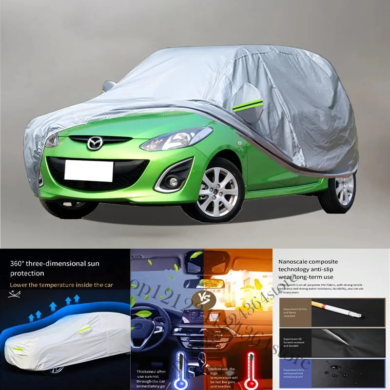 

For Mazda-2 Auto Anti snow Anti dust Anti-uv Anti peeling paint And Anti Rainwater 210t Car cover protection