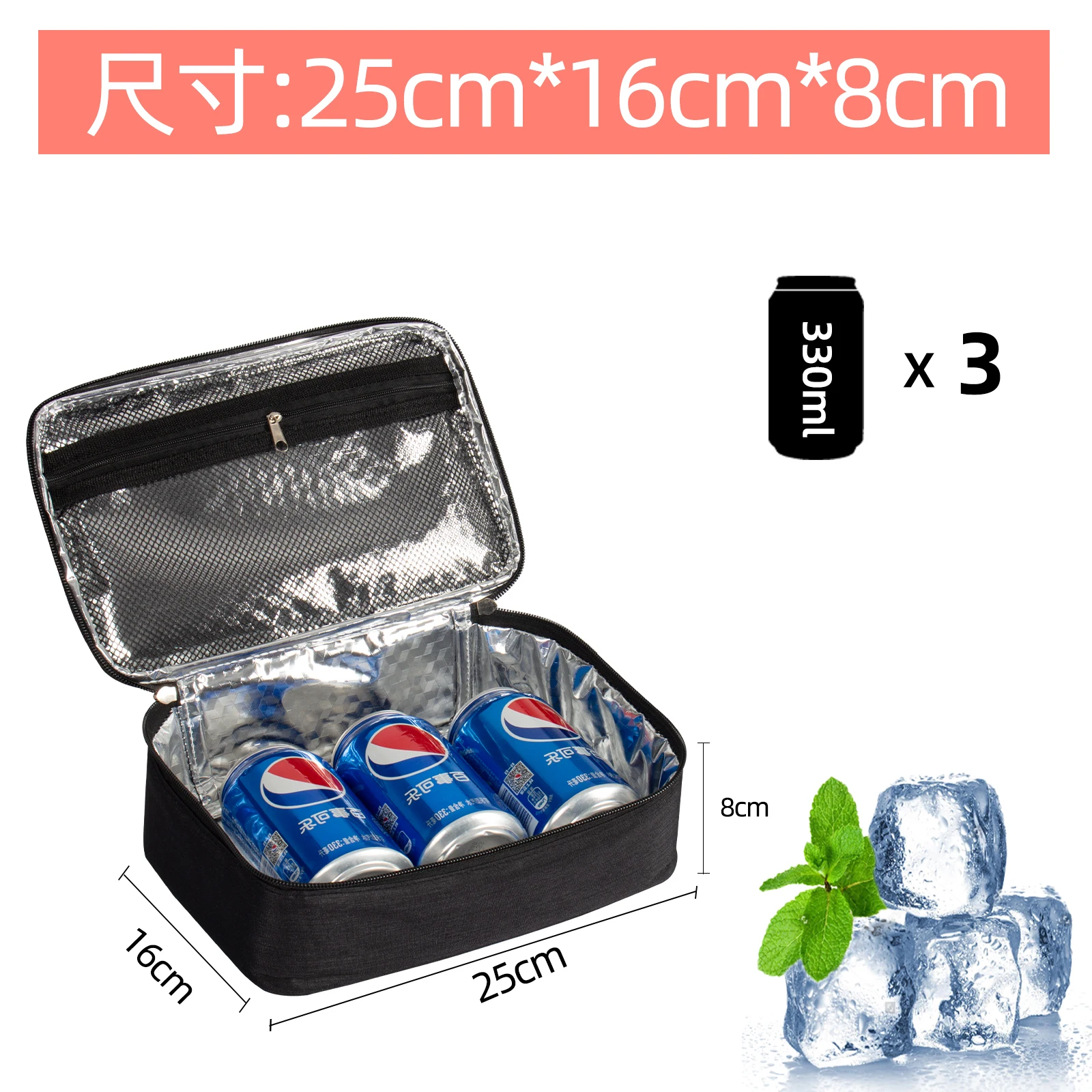 Square Insulated Lunch Bag for Women Thermal Cooler Bento Box Bags Food Carrier Portable Travel Picnic Delivery Meal Container image 6