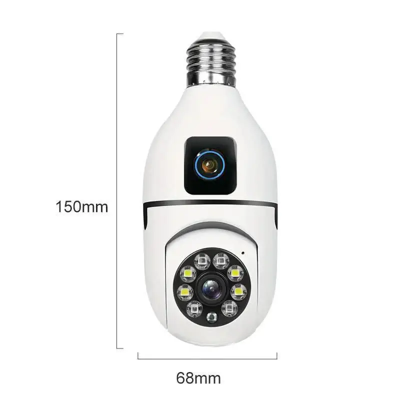 E27-2 V380Pro dual lens wireless light bulb monitoring camera 360 ° panoramic intelligent high-definition night vision camera